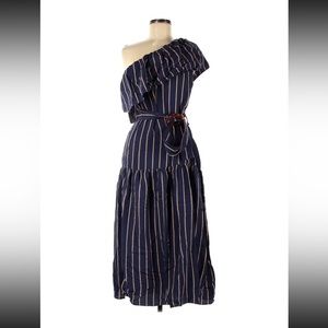 One shoulder striped Topshop dress